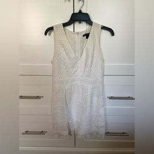 French Connection White Eyelet Dress Size 10
